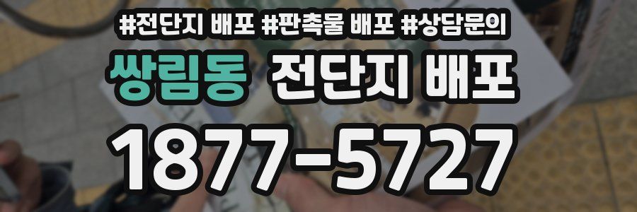 쌍림동 전단지 배포