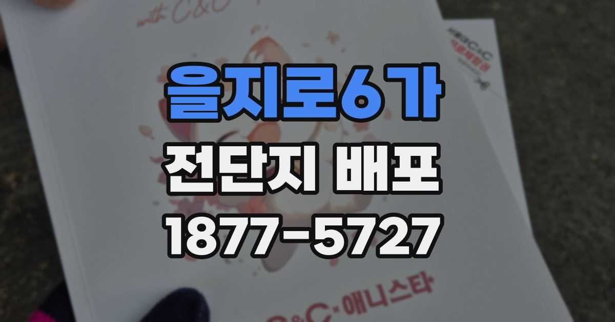 을지로6가 전단지 배포