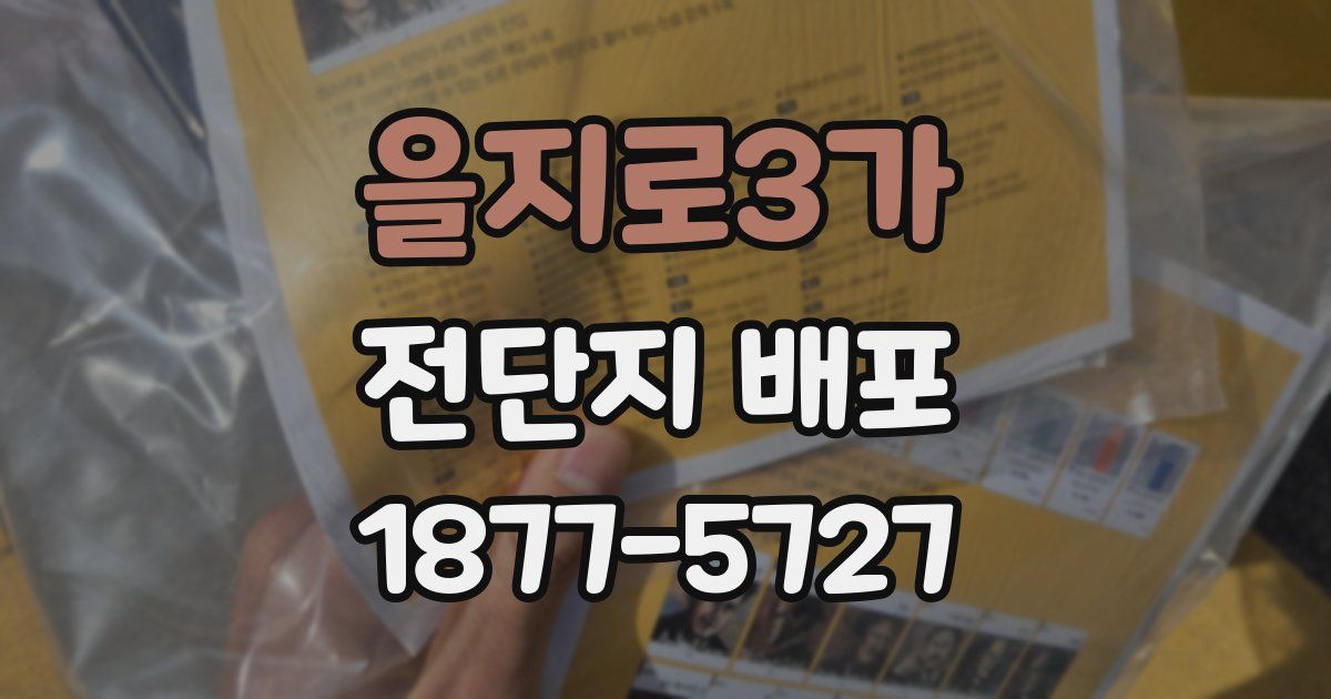 을지로3가 전단지 배포