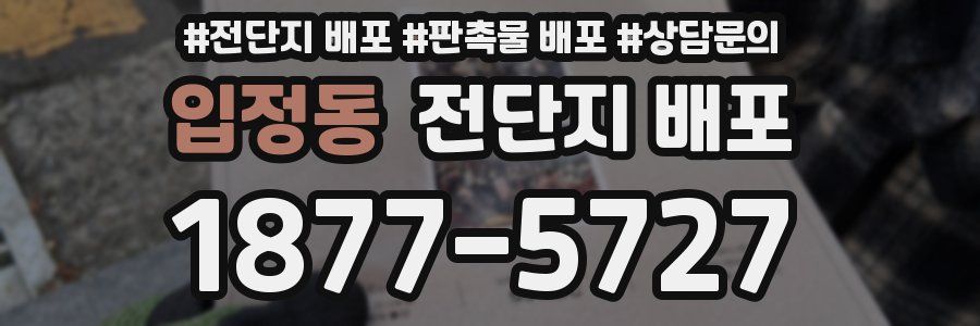 입정동 전단지 배포