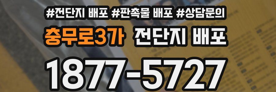 충무로3가 전단지 배포