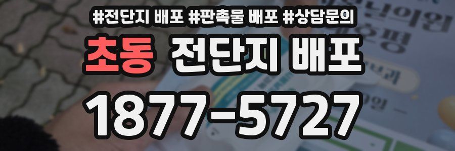 초동 전단지 배포