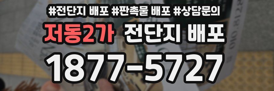 저동2가 전단지 배포