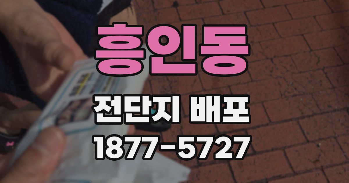 흥인동 전단지 배포