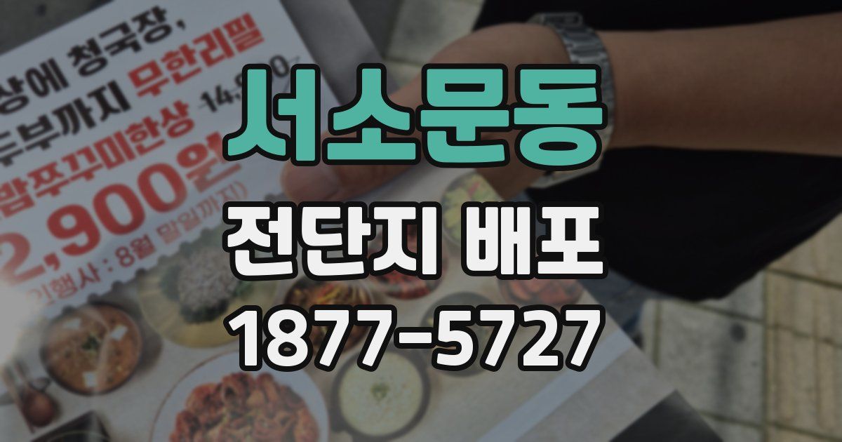 서소문동 전단지 배포