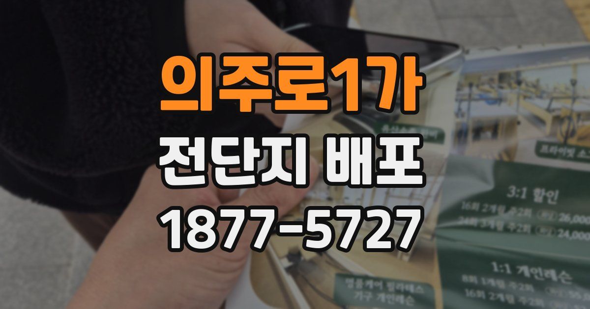 의주로1가 전단지 배포