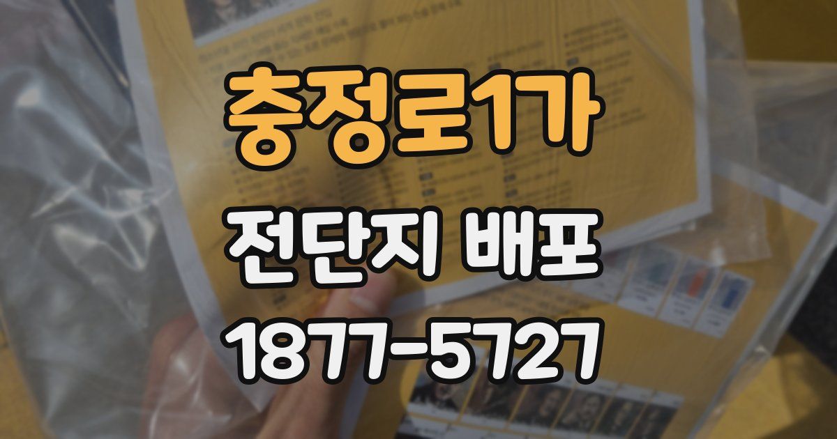 충정로1가 전단지 배포