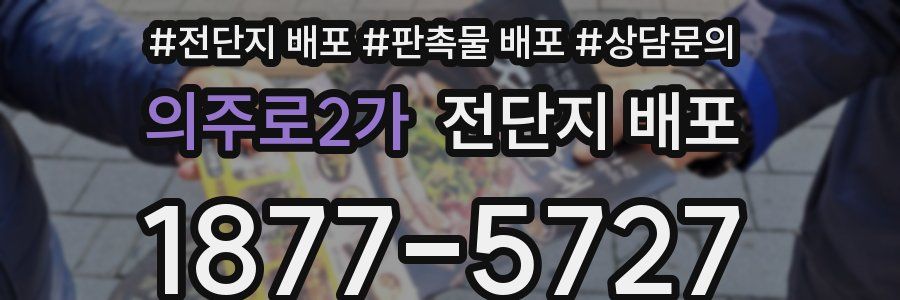 의주로2가 전단지 배포