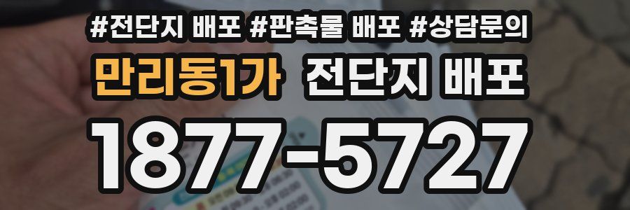 만리동1가 전단지 배포