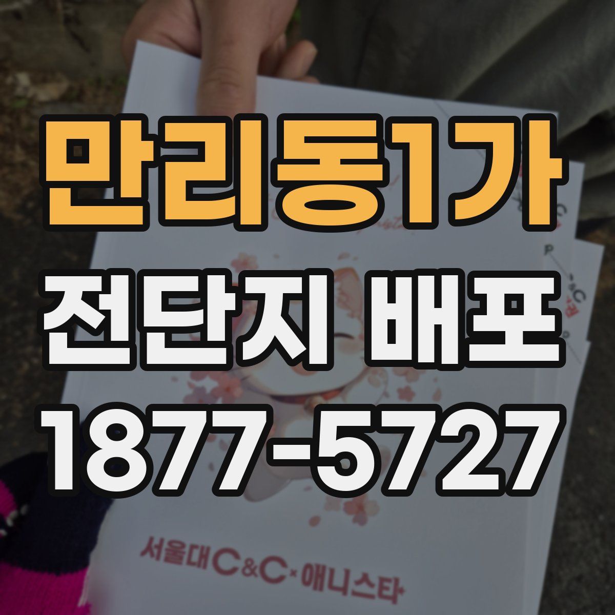 만리동1가 전단지 배포