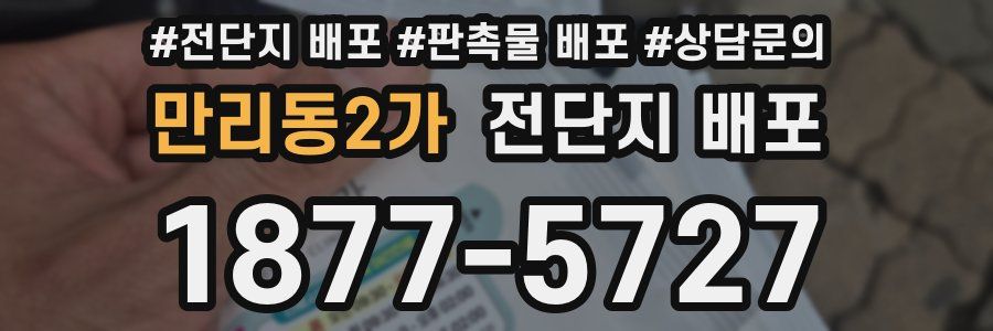 만리동2가 전단지 배포