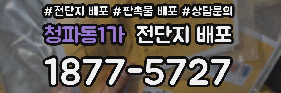 청파동1가 전단지 배포