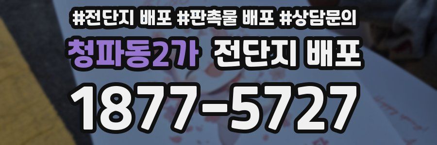 청파동2가 전단지 배포
