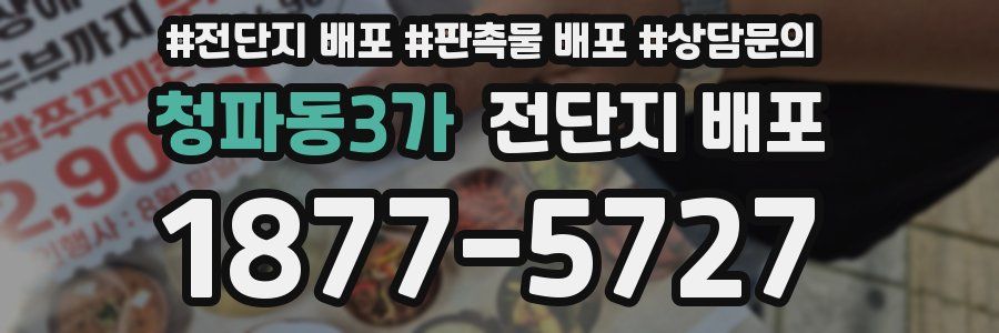 청파동3가 전단지 배포