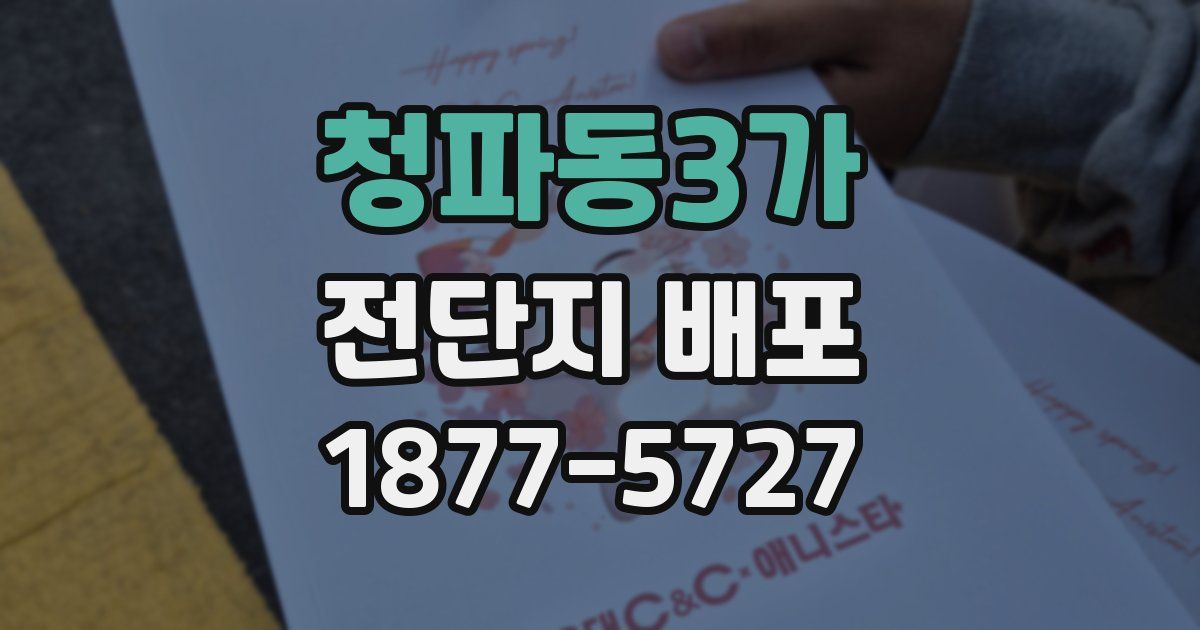 청파동3가 전단지 배포
