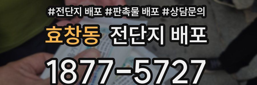 효창동 전단지 배포