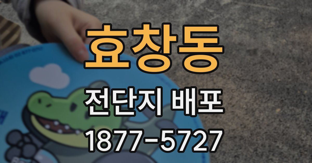 효창동 전단지 배포