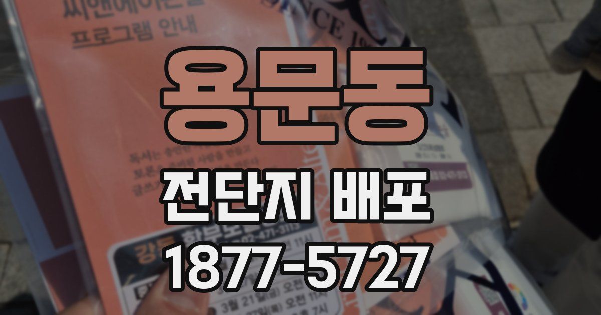 용문동 전단지 배포