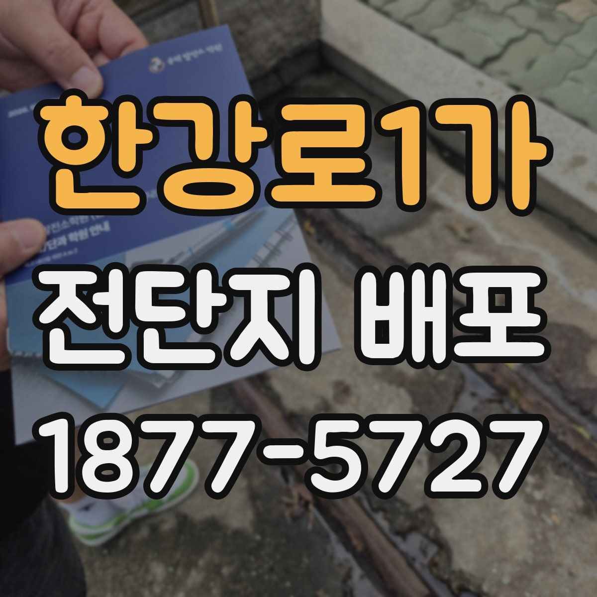 한강로1가 전단지 배포