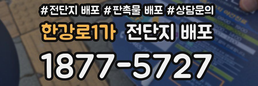 한강로1가 전단지 배포