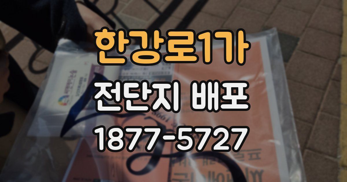 한강로1가 전단지 배포