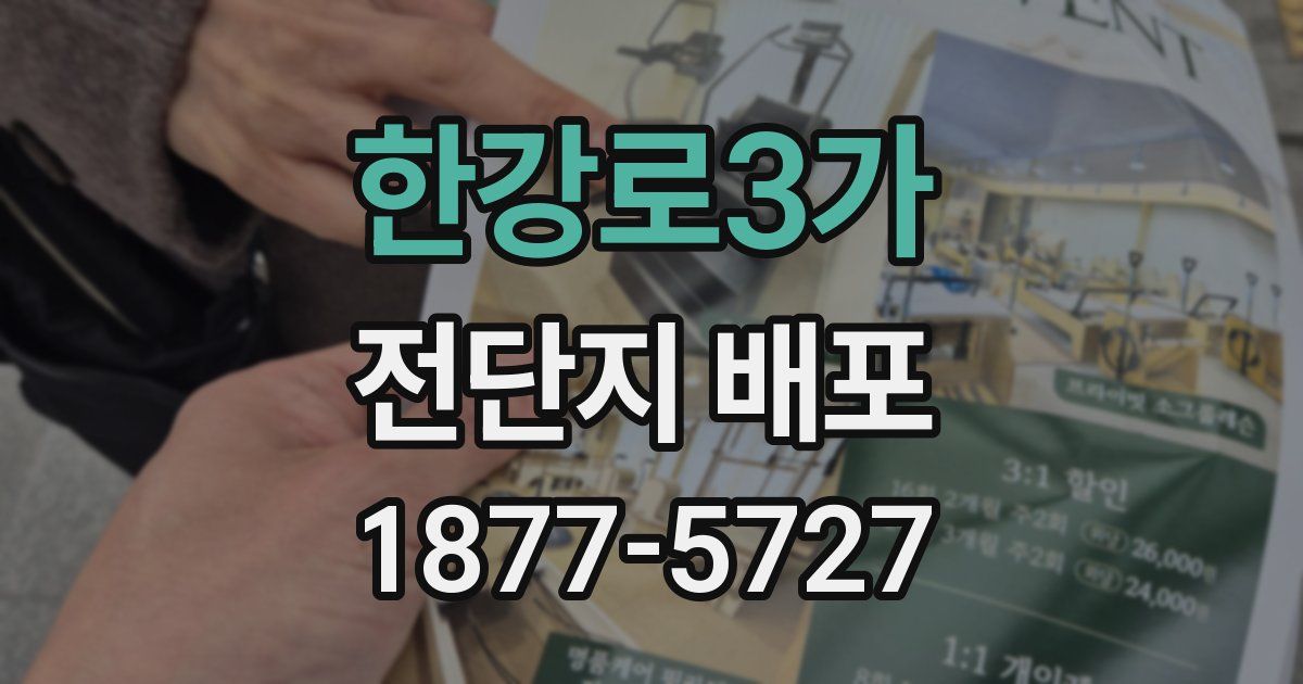 한강로3가 전단지 배포
