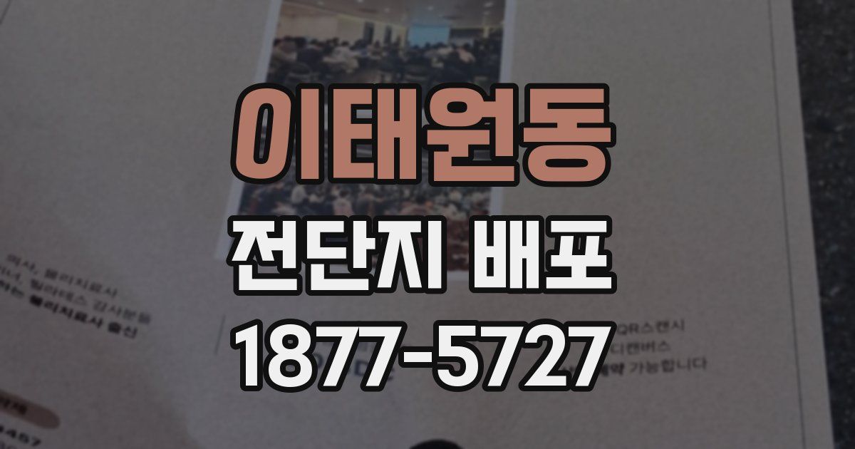 이태원동 전단지 배포