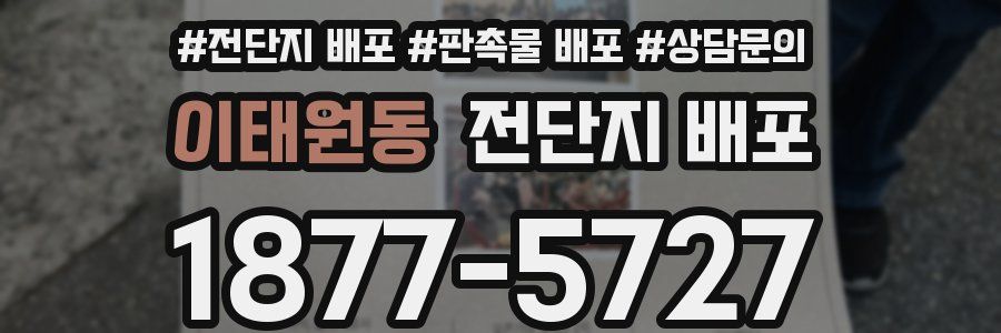 이태원동 전단지 배포