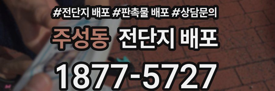 주성동 전단지 배포