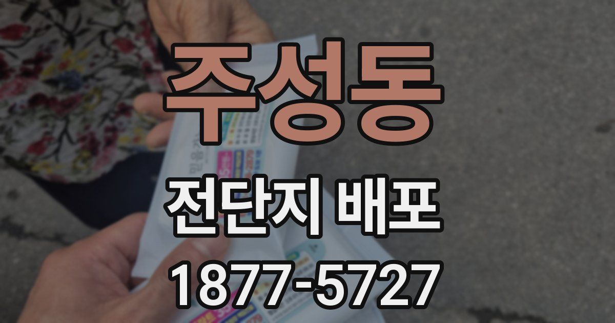 주성동 전단지 배포