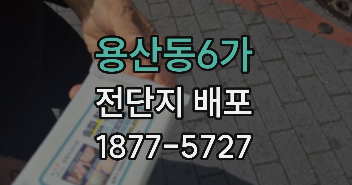 용산동6가 전단지 배포