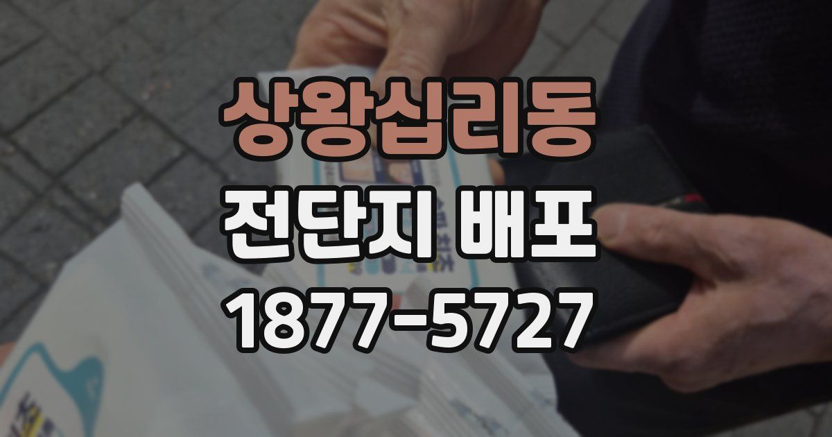 상왕십리동 전단지 배포