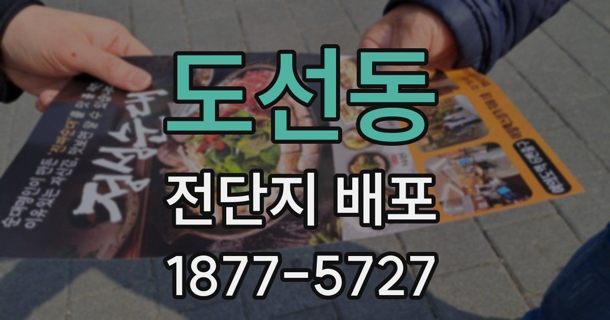 도선동 전단지 배포