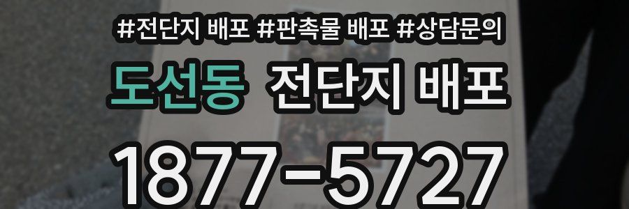 도선동 전단지 배포