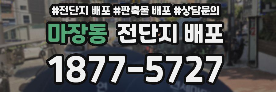 마장동 전단지 배포