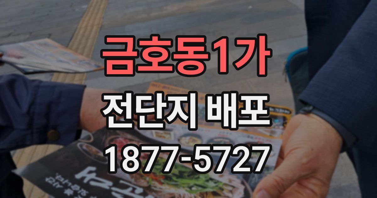 금호동1가 전단지 배포