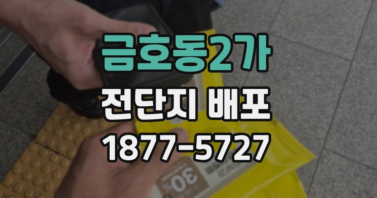 금호동2가 전단지 배포