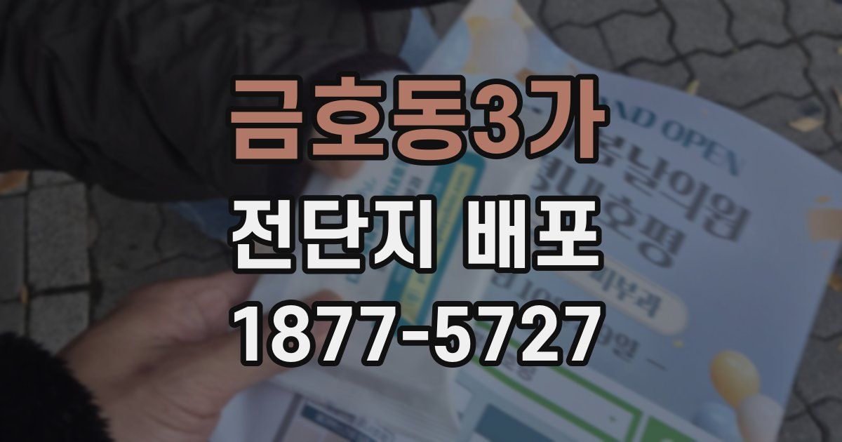 금호동3가 전단지 배포