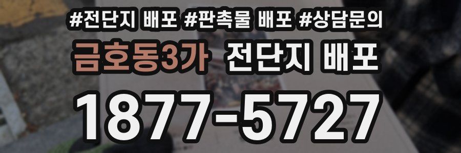 금호동3가 전단지 배포