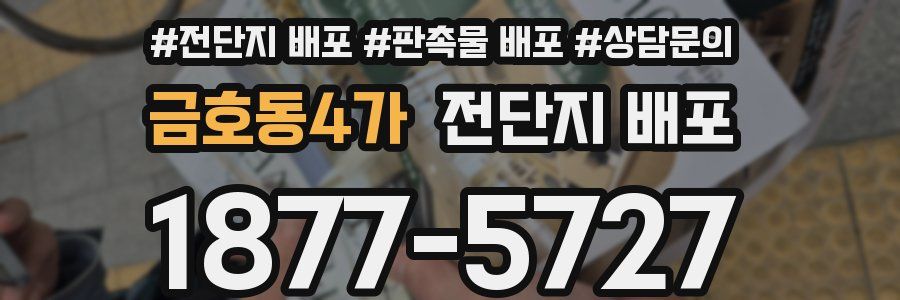 금호동4가 전단지 배포