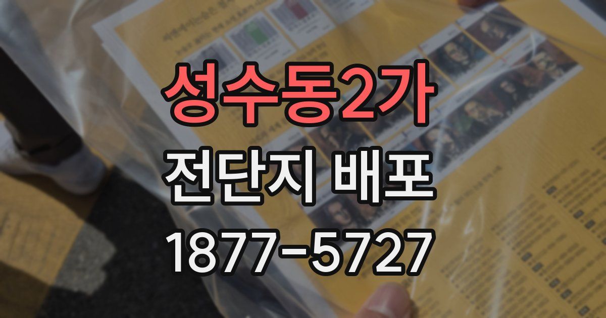 성수동2가 전단지 배포