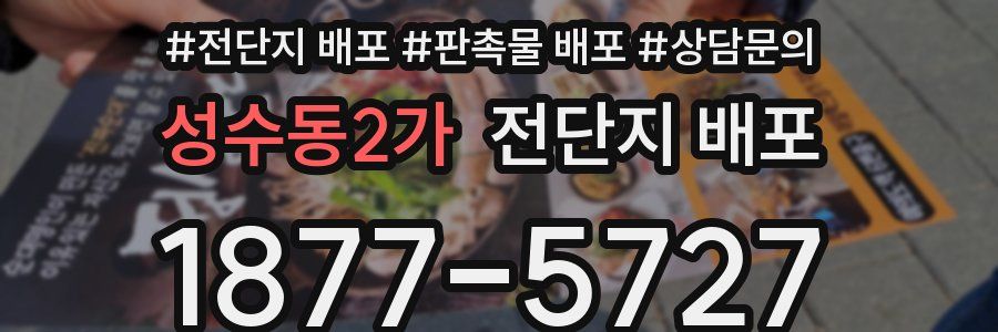 성수동2가 전단지 배포
