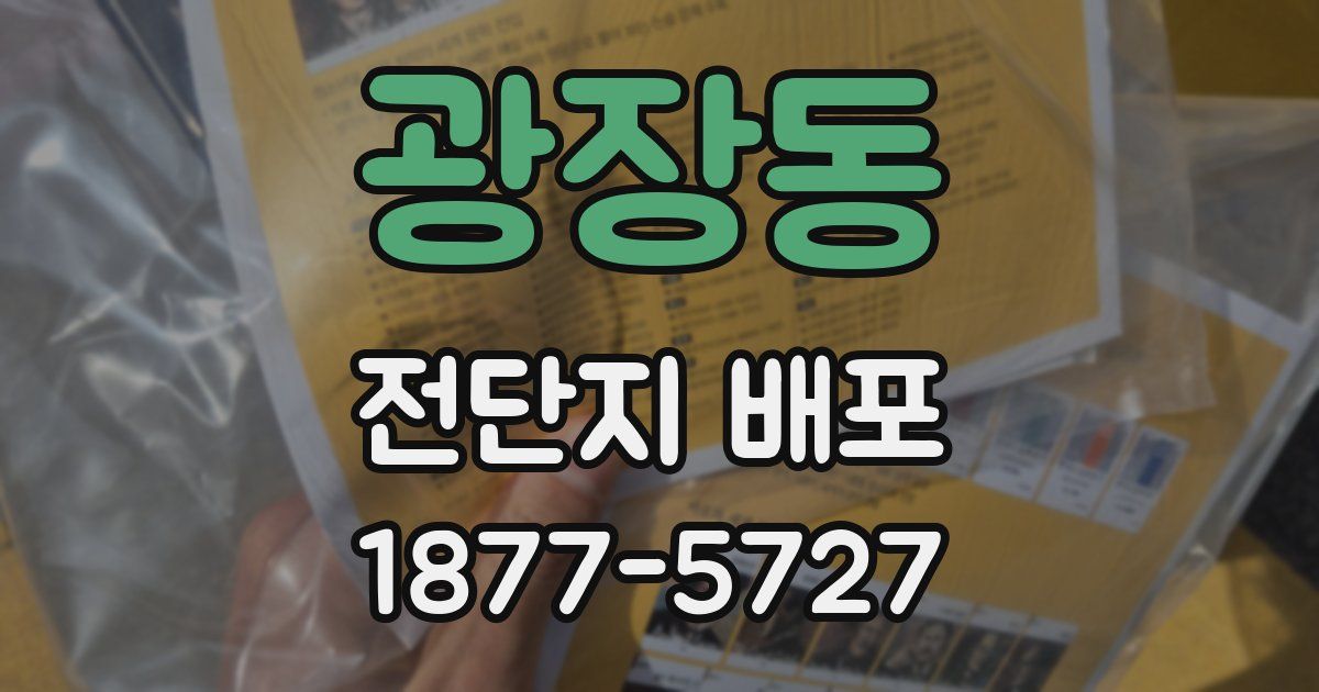 광장동 전단지 배포