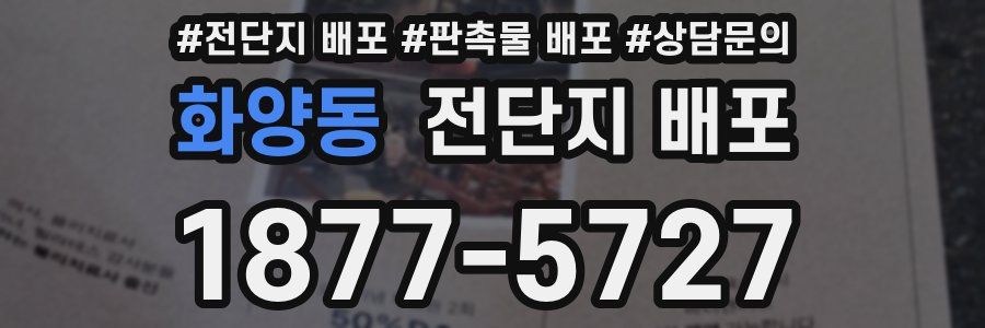 화양동 전단지 배포