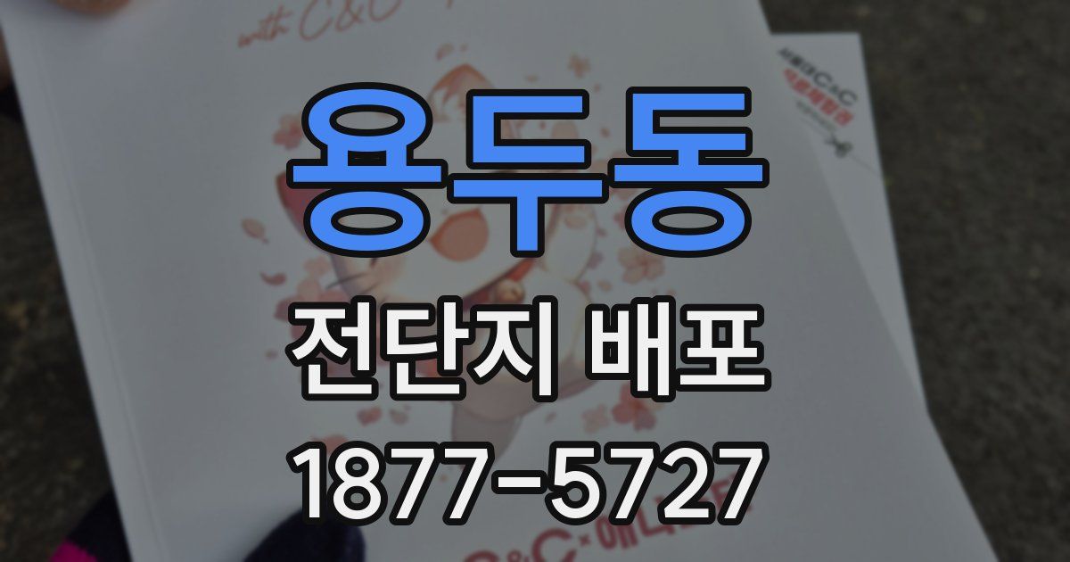 용두동 전단지 배포