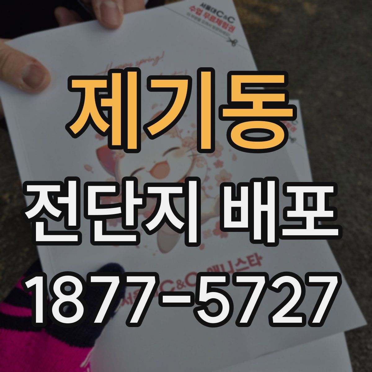 제기동 전단지 배포