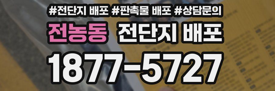 전농동 전단지 배포