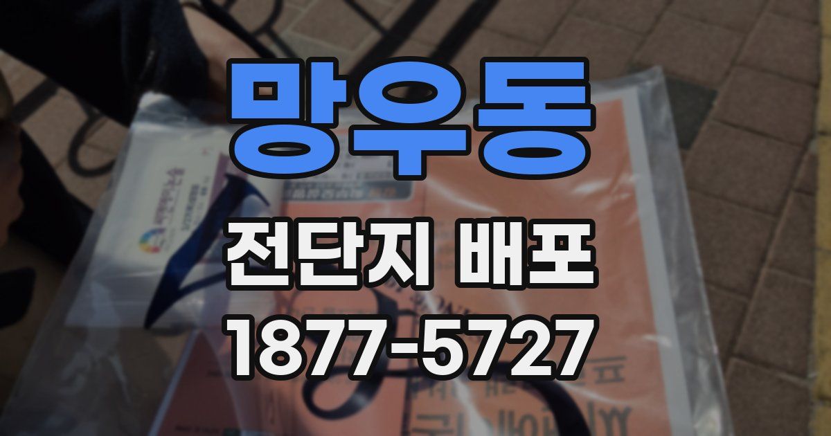 망우동 전단지 배포