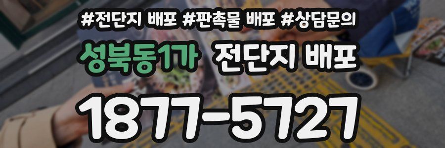 성북동1가 전단지 배포