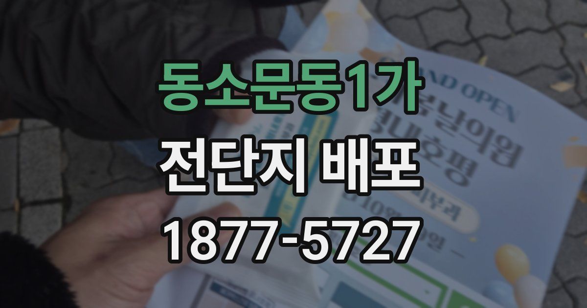 동소문동1가 전단지 배포